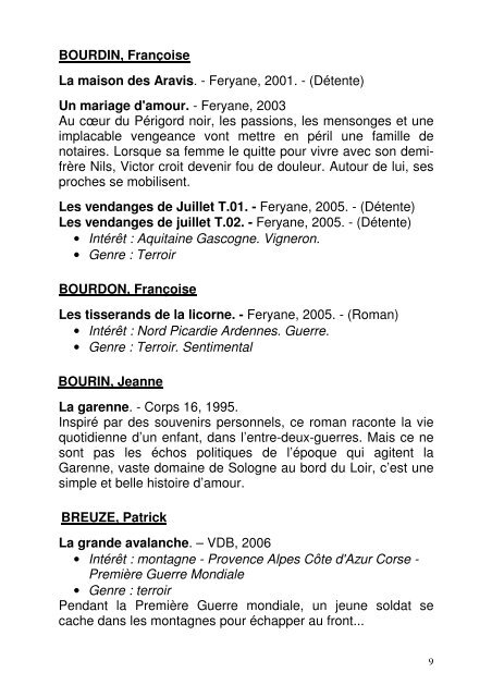 Genre : Terroir