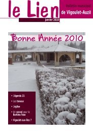 Le Lien, bulletin municipal de Vigoulet-Auzil (janvier 2010) - Sicoval