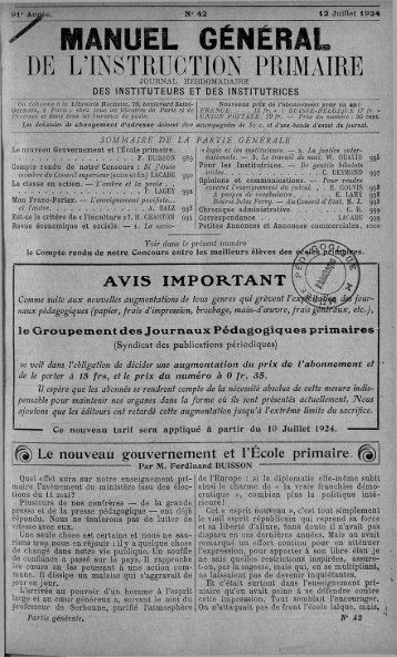 / MANUEL GÉNÉRAL DE L'INSTRUCTION PRIMAIRE - INRP