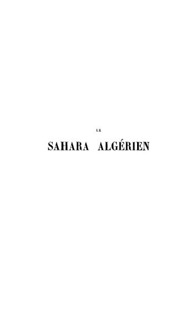 SAHARA ALGÉRIEN