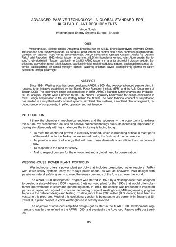 advanced passive technology: a global standard for nuclear plant ...