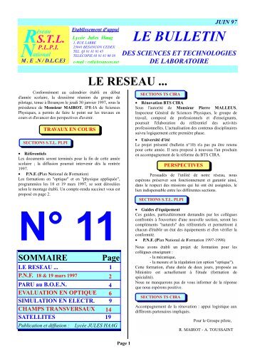 bulletin n° 11