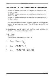 ETUDE DE LA DOCUMENTATION DU LM335A