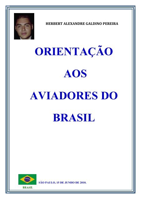 ORIENTAÇÃO AOS AVIADORES DO BRASIL - Artigo Científico