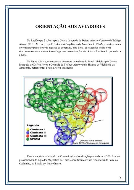 ORIENTAÇÃO AOS AVIADORES DO BRASIL - Artigo Científico