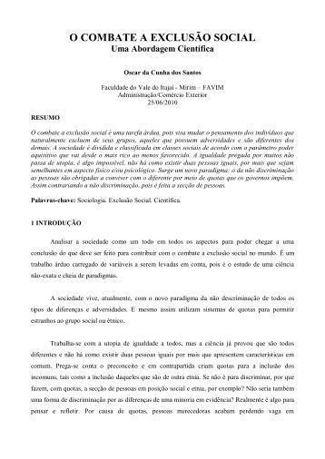 Caracteristicas do artigo cientifico