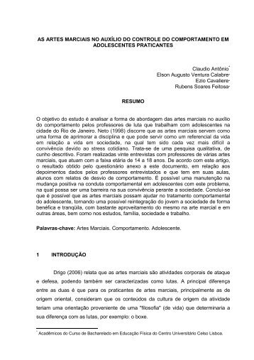 AS ARTES MARCIAIS NO AUXÍLIO DO ... - Artigo Científico