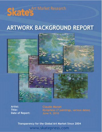 Skate's Monet report (Sample) - Art Market Monitor