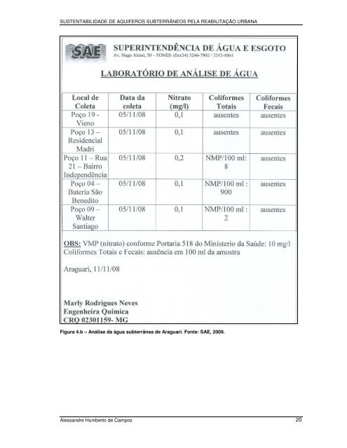 SUSTENTABILIDADE DE AQUIFEROS SUBTERRÂNEOS PELA ...