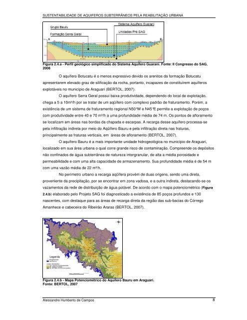 SUSTENTABILIDADE DE AQUIFEROS SUBTERRÂNEOS PELA ...