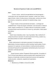 Mechanics,Properties of matter and sound(SPH8A11)