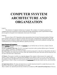 I-SW-Computer System Architecture - NPR Arts and Science College