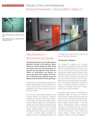 Research News 4, spring 2003 - University of Brighton - Faculty of Arts