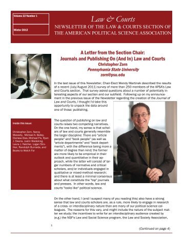 Download PDF of Article in Law & Courts, Winter ... - Tulane University