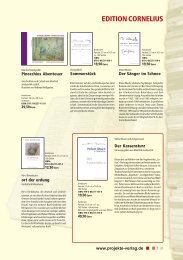 Kinder- und Jugendliteratur - Projekte-Verlag Cornelius