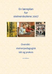 En læreplan for steinerskolene 2007: Oversikt - Arve Mathisen