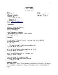 My CV - University of Kentucky