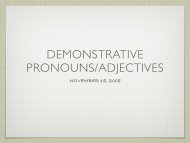 DEMONSTRATIVE PRONOUNS/ADJECTIVES