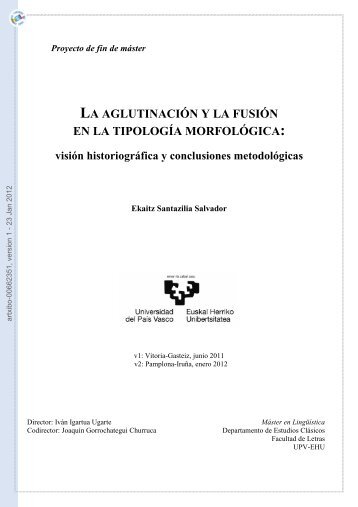 La aglutinación y la fusión en la tipología morfológica