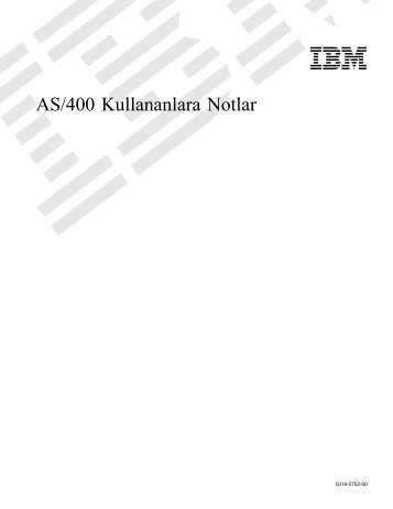 AS/400 Kullananlara Notlar - IBM