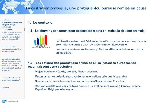 L'immunocastration chez le porcelet - Académie Vétérinaire de France