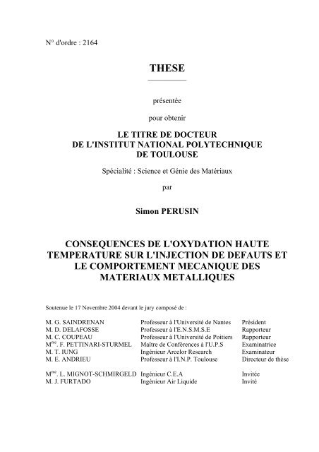 Pdf Chapitres 1 A 3 Les Theses En Ligne De L Inp Institut