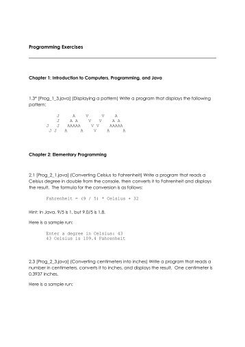 Programming Exercises - AS Nida