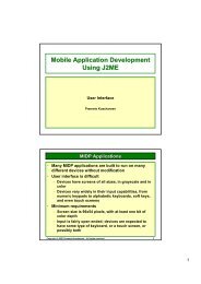 Mobile Application Development Using J2ME - AS Nida