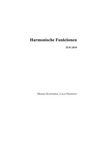 Harmonische Funktionen - ASC