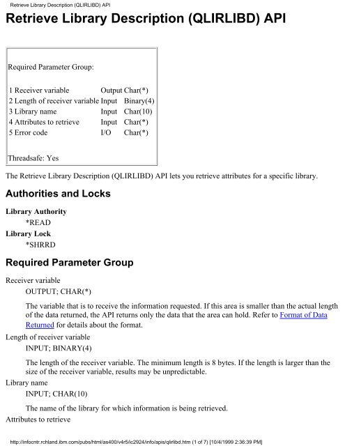 Data Queue APIs--Categories - FTP Directory Listing - IBM