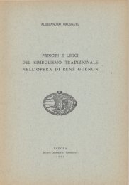 Alessandro Grossato, Principi e leggi del simbolismo tradizionale ...