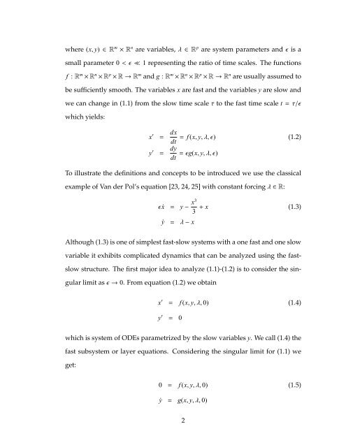 multiple time scale dynamics with two fast variables and one slow ...