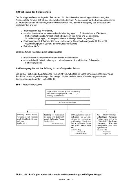 TRBS 1201 - Prüfungen von Arbeitsmitteln und ...