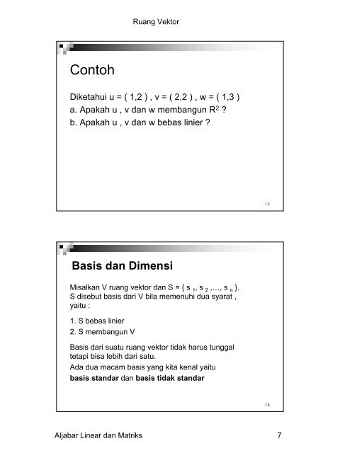 15++ Contoh Soal Ruang Vektor Aljabar Linier - Kumpulan Contoh Soal