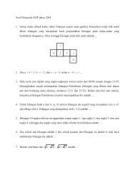 Soal Olimpiade SMP tahun 2004 1. Setiap muka sebuah kubus ...