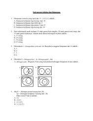 Soal operasi aljabar dan himpunan 1. Himpunan semesta yang ...