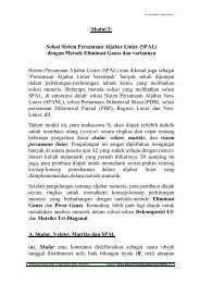 Sistem persamaan Aljabar Linear