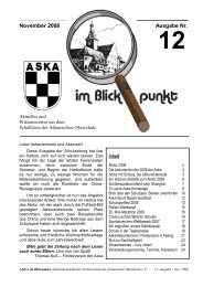 November 2008 Ausgabe Nr. - ASKA im Blickpunkt