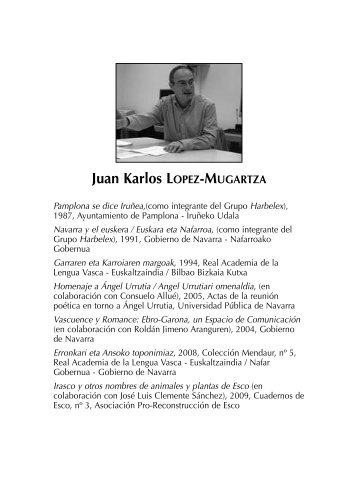 Juan Karlos LOPEZ-MUGARTZA - Asociación Navarra de ...