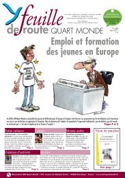 Emploi et formation des jeunes en Europe - ATD Quart Monde France