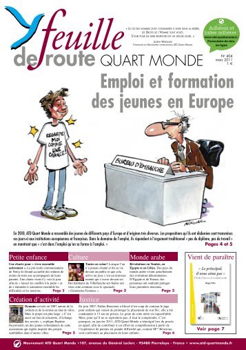 Emploi et formation des jeunes en Europe - ATD Quart Monde France