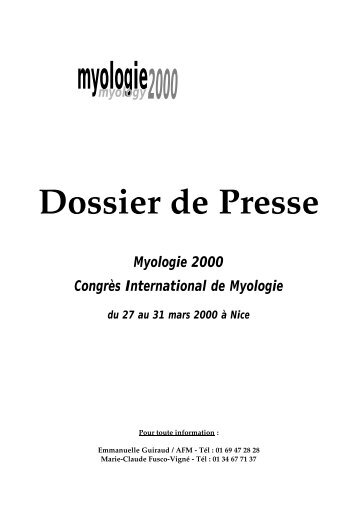 myologie 2000 - dossier de presse