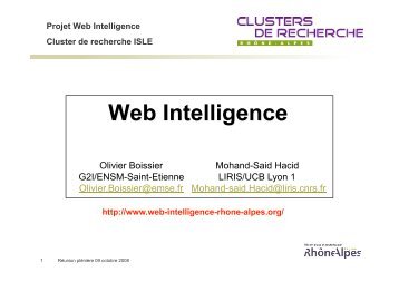 Olivier Boissier G2I/ENSM-Saint-Etienne Olivier.Boissier@emse.fr ...