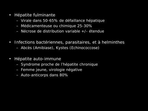 Pathologie du Foie et des voies biliaires - epathologies