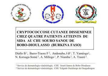 CRYPTOCOCCOSE CUTANEE DISSEMINEE CHEZ QUATRE ...