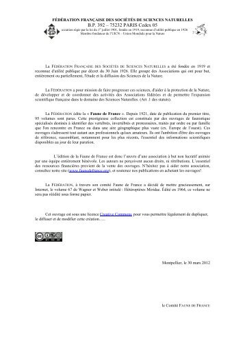 PDF (26 Mo) - Faune de France
