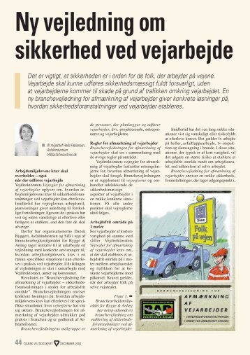 Ny vejledning om sikkerhed ved vejarbejde - Dansk Vejtidsskrift