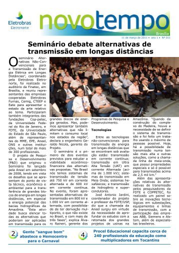 Seminário debate alternativas de transmissão em longas distâncias