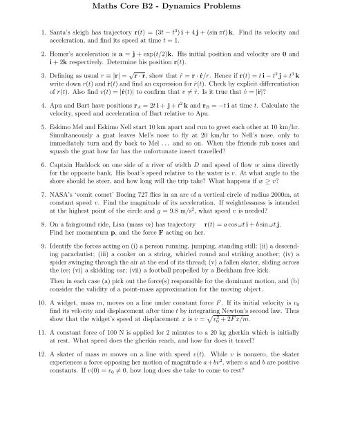 Problem Sheet
