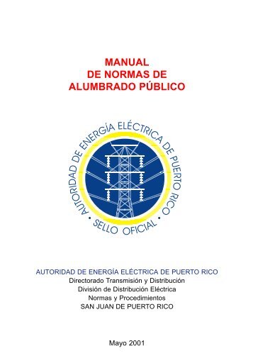 manual de normas de alumbrado público - Autoridad de Energía ...